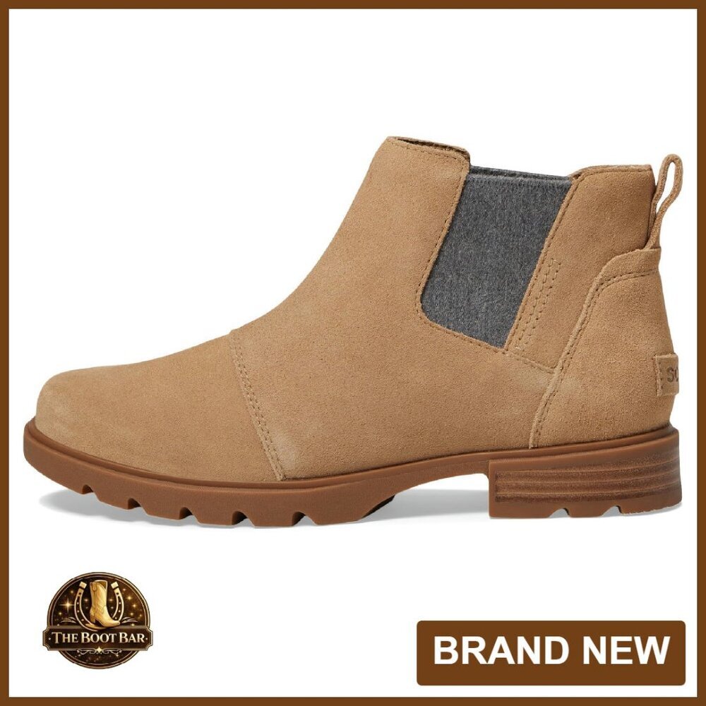 Waterproof Chelsea Boots Women's Size 7 Leather Ankle Boots Slip-On - Picture 1 of 7